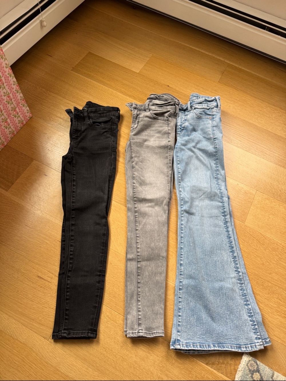 American Eagle Outfitters Women’s Jeans Trio - Black, Gray, Light Blue
